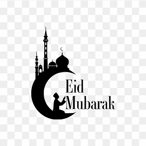 Eid mubarak black png